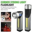thumbnail image 4 of Camping Essentials - Rechargeable Mag Lights Flashlight Emergency Camping Flashlight 90 Degree, 90 Degree Mini Flashlight Ip65 Waterproof, Clip on Flashlight COB Work Light Outdoor, Hiking, Black, 4 of 6