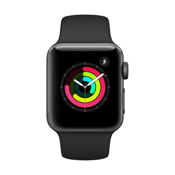 Restored Apple Watch Series 3 (GPS, 38mm) - Space Gray Aluminum Case - Black Sport Band (Refurbished)