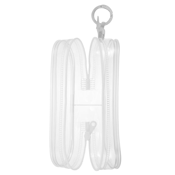 CATIEBYE Cute Doll Carrier Pouch for Small Figurines and Dolls, Hanging Ornament PVC White