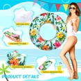 thumbnail image 3 of Flotadores para piscina abiertos, 83 cm, hojas tropicales, paquete de 6, 3 of 6