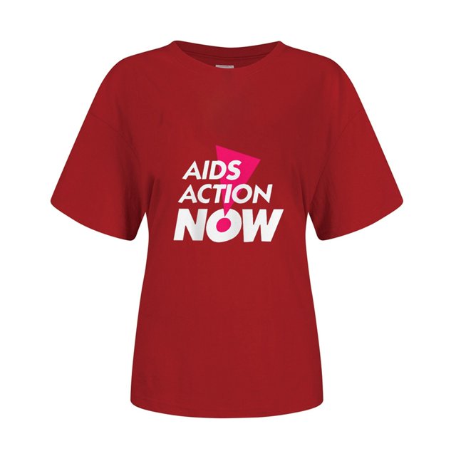 Gibobby Blusa de Trabajo de Manga Corta Camiseta manga corta con cuello redondo y estampado concientización sobre el cáncer para mujer(Rojo,G)