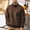 Brown, variant on Men's Crewneck Sweatshirt Casual Long Sleeve Sweat Shirts Athletic Fleece Basic Pullover Shirts Black XXL