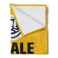 thumbnail image 2 of Inhale Exhale Soft Flannel Fleece Throw Blanket, Motivation Words with Muscle Arms Sports Confidence Activity, Cozy Plush for Indoor and Outdoor Use, 50" x 70", Earth Yellow Indigo, by Ambesonne, 2 of 5