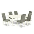 thumbnail image 2 of East West Furniture Dining Room Set Linen White, DOEL7-LWH-07, 2 of 6