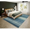 thumbnail image 2 of Bravado Indoor/Outdoor Blue Ikat 10' x 14' Non-Skid Area Rug, 2 of 8