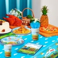 thumbnail image 2 of Train Birthday Supplies, 128pcs Train Party Tableware - Blue Plates Cups Napkins Banner Tablecloth Etc Birthday Party Tableware Set, 2 of 7