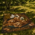 thumbnail image 7 of Four Adorable Brown Poodle Puppies Oil Painting autumn celebration, Warm Flannel Blanket for Living Room and Bedroom, Cozy Pet Portrait Pattern, Dog Lovers autumn celebration Gift, 7 of 7
