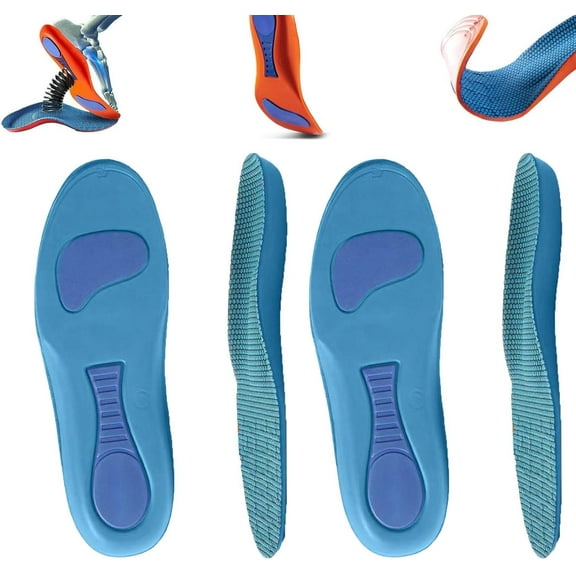 Serenivida Plantillas para Mujer Hombre, Plantillas Serenivida Confort, Orthopedic Arch Support Insoles (2*Blue,Men6-7/Women7-8)