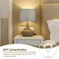 thumbnail image 6 of Uxcell 5.1 Inch Lamp Shade Ring, 3 Set Lamp Shade Frame with E27 to E26 or E14 Adapter Lampshade Frame Wire with Conversion Ring, 6 of 7