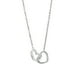thumbnail image 5 of Collar sencillo de plata esterlina s925 con baño de vacío de oro rosa y doble corazón con letras en forma de corazón, regalo para novias, 5 of 6
