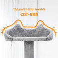 thumbnail image 6 of Alden Design 80″ Tall Multilevel Cat Tree with 2 Condos & 3 Scratching Posts for Kittens, Light Gray, 6 of 11