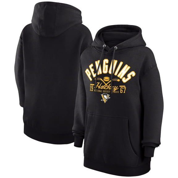 Men's Starter  Black Pittsburgh Penguins Puck Pullover Hoodie