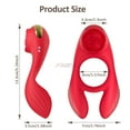 thumbnail image 4 of 7-Frequency Male Penis Ring Partners Toys for Man Pleasure, APP Controlled Rabbit Double Ring Vibrating, 4 of 5