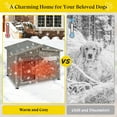 thumbnail image 5 of Gowoodhut 43" L Dog House Outdoor, Large Wooden Dog Kennel Indoor with Window, 5 of 9
