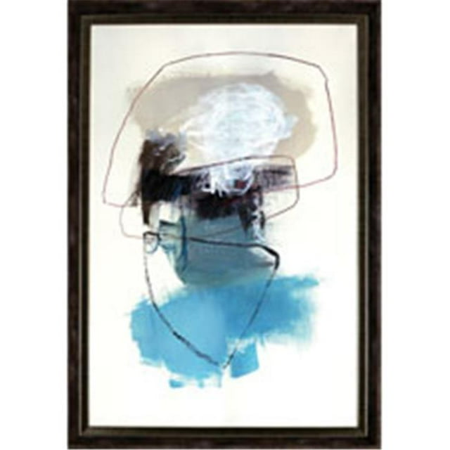 In the Middle Framed Abstract Art, Aqua