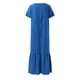thumbnail image 5 of Vestido largo de verano liso con cuello en V para mujer: estilo étnico retro, ligero y cómodo para la playa o una fiesta, talla real, disponible en negro, verde y naranja, 5 of 7