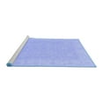 thumbnail image 2 of Ahgly Company Machine Washable Indoor Round Abstract Blue Modern Area Rugs, 3' Round, 2 of 4