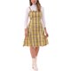 thumbnail image 2 of VESTIDO CON TIRANTES INSPIRADOR CHIC para Mujer, Cuello Cuadrado, Midi A-Line, Vestido Overall XS Amarillo, 2 of 6