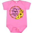 thumbnail image 3 of Inktastic My Pops Loves Me with Sunflower Wreath Boys or Girls Baby Bodysuit, 3 of 5