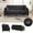 Black, variant on Living Room Sofas Modern style chenille 2-seater wood-legged sofa with LED light, USB charging port and storage bag Living room Bedroom Study room,Comfortable Sofas