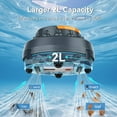 thumbnail image 6 of Poolease Swimming Pool Vacuum, Cordless Robotic Pool Cleaner, 2L Debris Tank, Auto-Parking, 9 Safety Protections, 40% Bigger Suction Inlets, for Pool Cleaning, 6 of 9