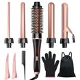 thumbnail image 1 of Rizador de pelo 5 en 1, set de rizador de pelo, cepillo t&#2013265929rmico, 4 rizadores de cer&#2013265921mica intercambiables (0,35"-1,25"), calentamie, 1 of 10