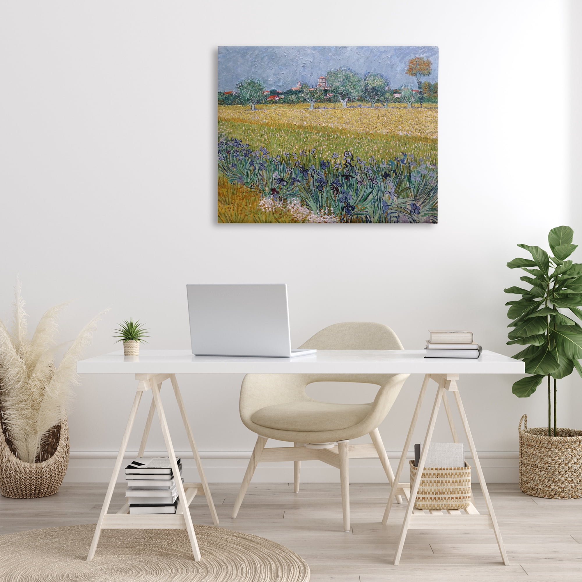Stupell Industries Van Gogh View of Arles Landscape & Nature Painting Wrapped Canvas Art Print Wall Art, 40 x 30