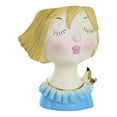 thumbnail image 1 of koolsoo Pot de Fleurs Visage Adorable en Résine avec Trou de Drainage Unique Mignon Filles Bleu, 1 of 7