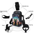 thumbnail image 5 of HELLHERO 4.33x1.97x7.09 Crossbody Bag, Men, Women with Vintage Cat, 5 of 7