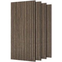 HOMCOM 4 Pack Acoustic Wall Panels, 47" x 24" Wood Wall Panels, Walnut
