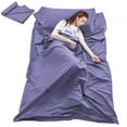 thumbnail image 1 of Sleeping Bag Liner Travel Camping Sheet Lightweight Hotel Sheet Compact Sleep Bag Sack Lightweight Breathable Liners Warm Roomy for Camping Youth Hostels Picnic Adult Compact Sacks, 1 of 7