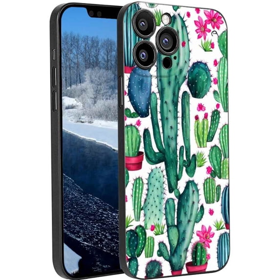 Cactus-141 Phone Case, Degined for iPhone 13 Pro Case Men Women, Flexible Silicone Shockproof Case for iPhone 13 Pro