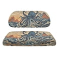 thumbnail image 2 of Pzuqiu Vintage Octopus & Ocean Wave Golf Cart Seat Cover Set - 2-Piece Stretch-Fit Protector | Breathable, Washable, All-Weather Golf Cart Accessory, 2 of 10