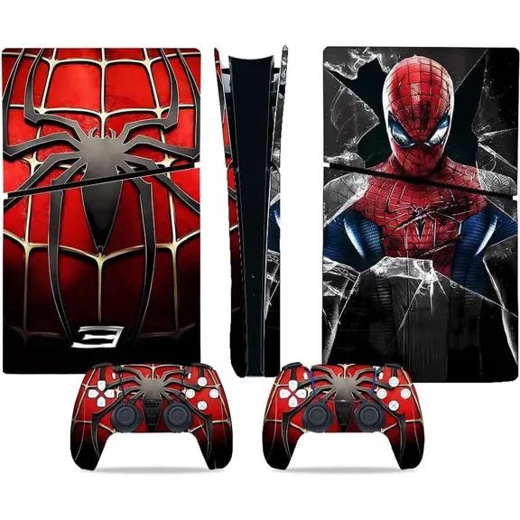 For PS5 Slim Digital Edition Skin - PS5 Slim Digital Edition Console and Controller Accessories Cover Skins Controller Skin Skins for Console Full Set