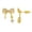 Gold, variant on Leander Women’s Gold/Silver-Plated Zirconia Bow Earrings, Classic Fashion Design, Hypoallergenic Everyday Jewelry Gift