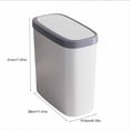 thumbnail image 3 of Hovmgk Corner Push-Type Trash Can, Household Kitchen & Bathroom Waste Bin with Lid, Durable Plastic Garbage Container for Odor-Sealed Waste Disposal, Space-Saving Narrow Design for Home Organization, 3 of 6