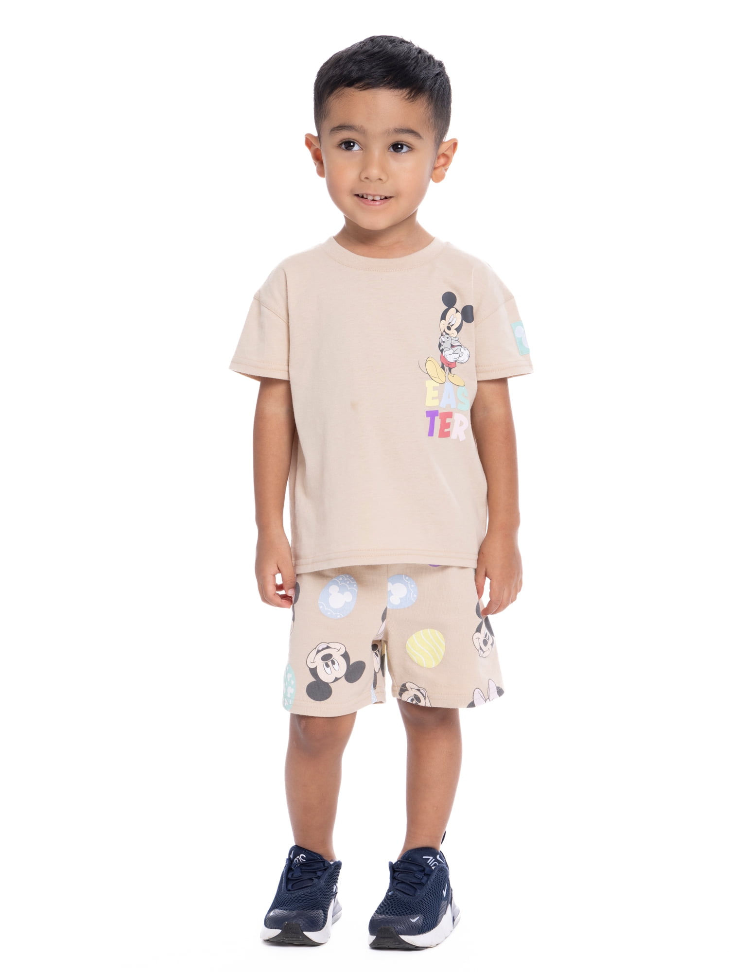 Mickey Mouse Toddler Easter Graphic Print Tee and Shorts Set, 2-Piece, Sizes 12 Months-5T