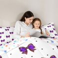 thumbnail image 4 of Manfei Purple Bow Twin Comforter Sets,Kawaii Princess Bowknot Bedding Set,Colorful Stars Reversible,2pcs,1 Comforter and 1 Pillowcase, 4 of 7