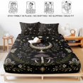 thumbnail image 5 of Full Size Fitted Sheet Set - Farmhouse Flowers Leaves 3 Piece Bedding Sets 16" Deep Pocket Fitted Sheet with 2 Pillowcases, Retro Botanical Moon Butterfly Brushed Microfiber Hotel Luxury Bed Sheets, 5 of 9