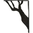 thumbnail image 4 of Ekena Millwork 1 1/2"W x 7 1/2"D x 10"H Damon Wrought Iron Bracket, (Single center brace), Antiqued Pewter, 4 of 10