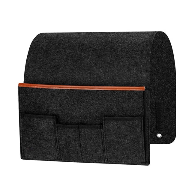 Bolsa de Almacenamiento para Cabecera Organizador de Fieltro con Bolsillos Colgantes Porta Revistas Y Accesorios Práctico para Dormitorio Y Cuartos de