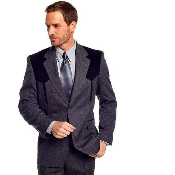 Cripple Creek Mens Heather Boise Sport Coat 44 R Charcoal