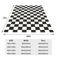 thumbnail image 2 of Yiaed Black and White Checkerboard Pattern Fleece Throw Blanket,Fleece Throw Blankets for Couch & Bed All Season Use -60"x50", 2 of 4