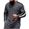 thumbnail image 4 of IYTR Mens Long Sleeve Crewneck Sweatshirt Colorblock Casual Athletic Workout Sport Gym Running Sweatshirts Pullover (Gray,XXXL), 4 of 4