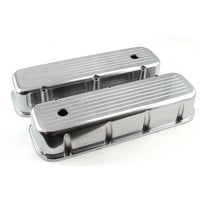 Speedmaster PCE314.1028.06 Compatible with Chevy BBC 454 Polished Aluminum Ball Milled Valve Cover - Tall w/ Hole