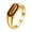 Gold Brown, variant on Stainless Steel 8MM Vintage Personality Gemstone Ring for Men Women Silver Brown Size 8