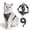 Gray, variant on Cat Harness and Leash Set, Reflective Adjustable Escape-Resistant Vest