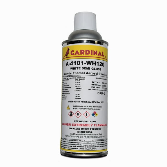A 4108 WH120 WHITE SEMI GLOSS POWDER COAT SPRAY PAINT | Car Parts and Repair Refinishing Coat for Permanent Sealing of Coated Surfaces