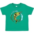 thumbnail image 3 of Inktastic Leaping Bass Fish Fishing Illustration Boys or Girls Toddler T-Shirt, 3 of 5