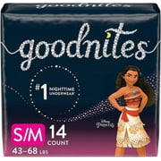 GoodNites Nighttime Underwear, Female, Pull-on with Tear Away Seams, Heavy Absorbency, Small/Medium (38 to 65 Pounds), 14 Count